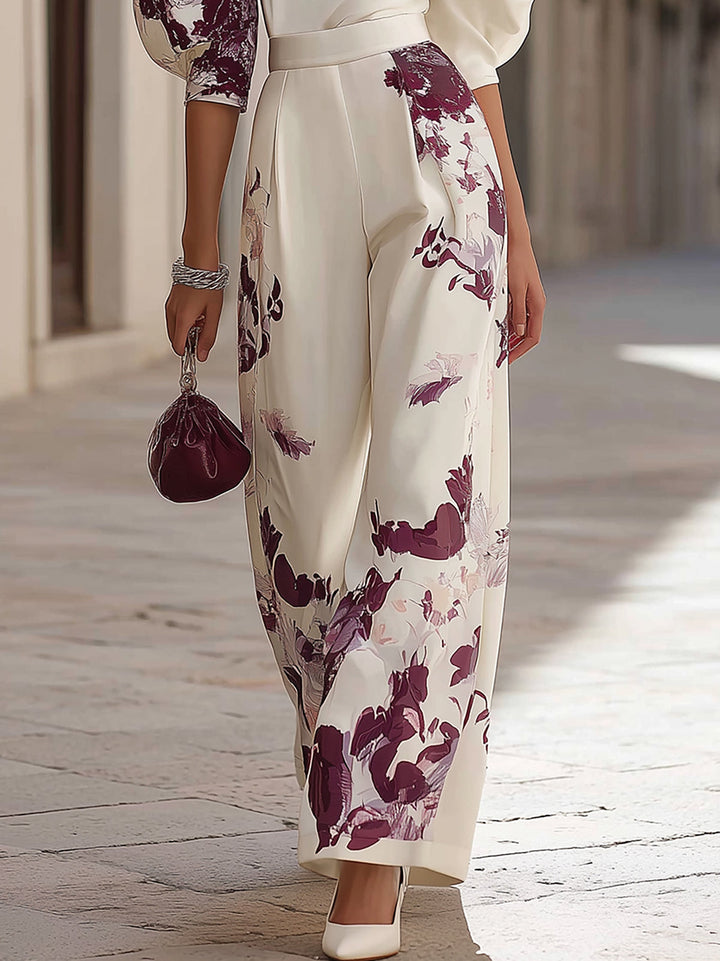 Luna Puff-Sleeve Pants Set