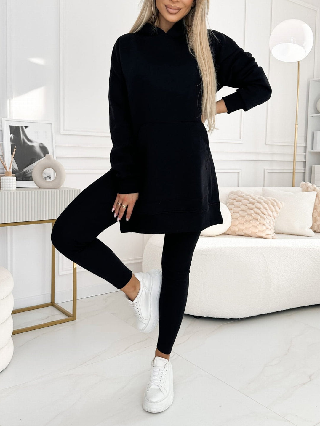 Francine Solid Color Hoodie and Lined Leggings Set