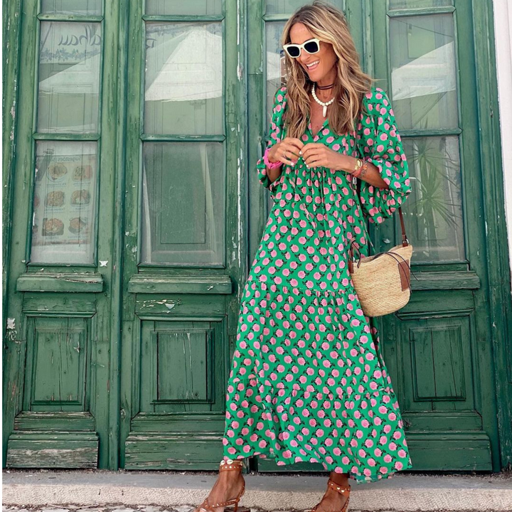 Cassandra | Geometric Print Dress