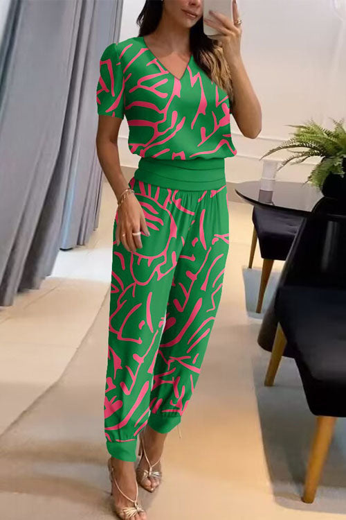 Alea V-Neck Two-Piece Set