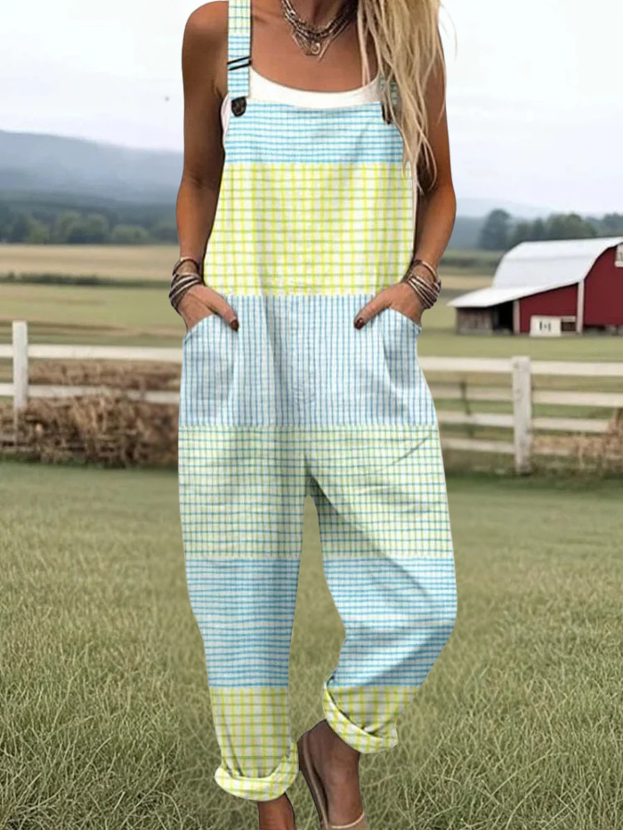 Willa | Geometric Lines Jumpsuit
