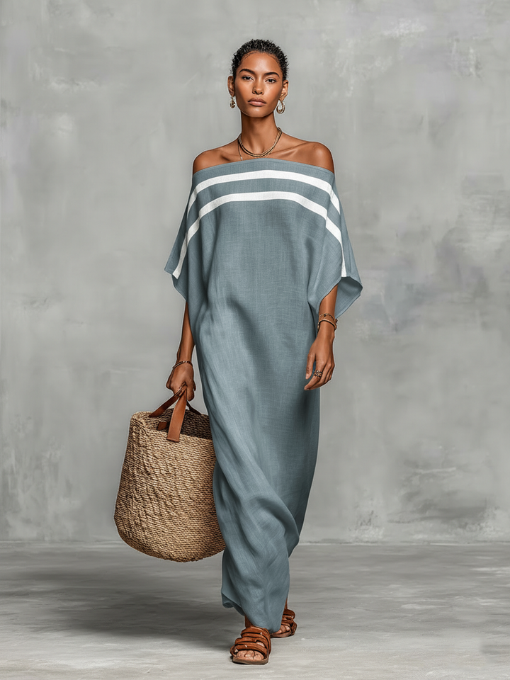 Ella |  Maxi Dress with Off-the-Shoulder Neckline