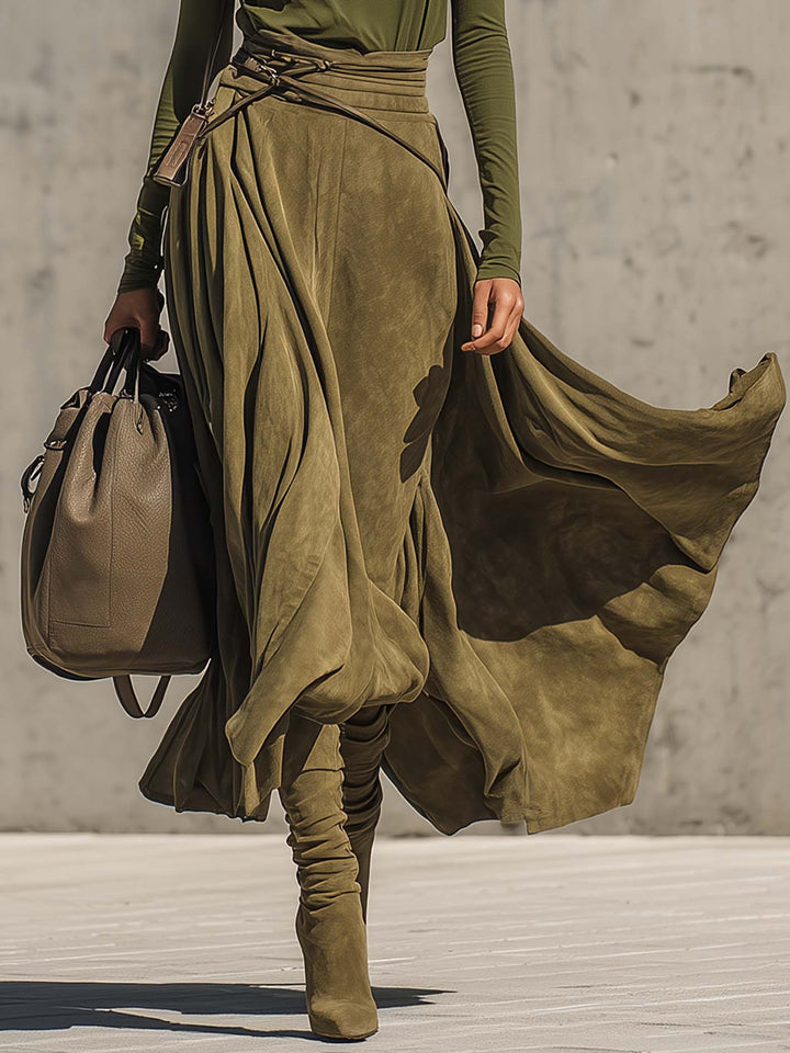 Madison Turtleneck Top and Maxi Skirt Set