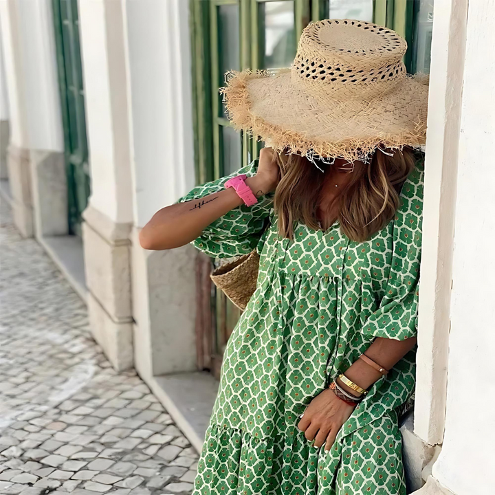 Cassandra | Geometric Print Dress