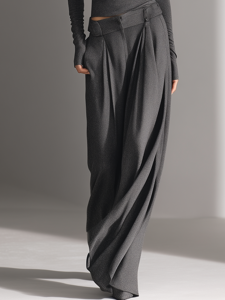 Valentina Off-Shoulder Top and Wide-Leg Pants Set
