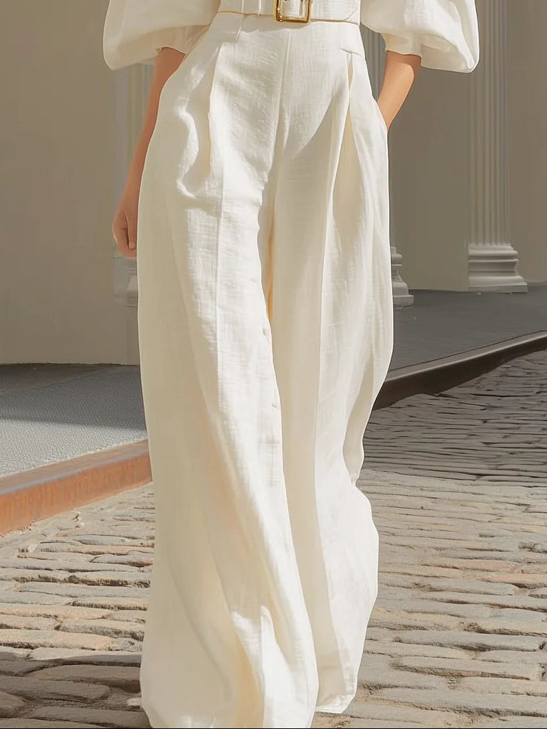 Sydney V-neck Lantern Sleeve Jumpsuit