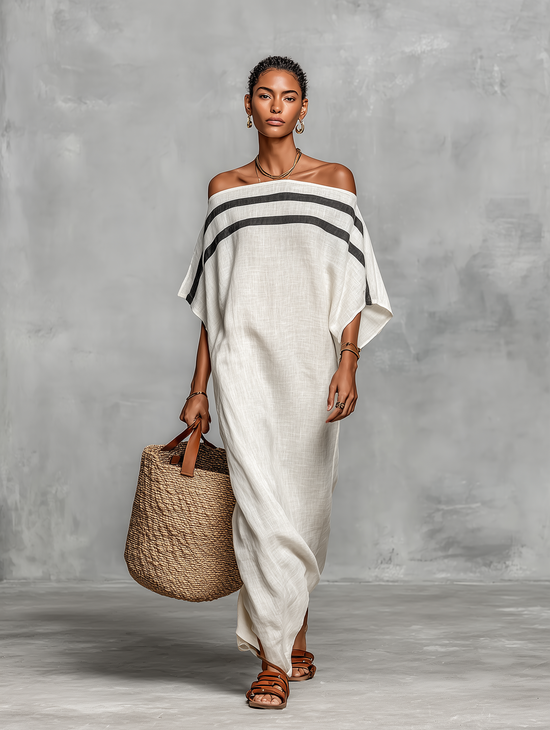 Ella |  Maxi Dress with Off-the-Shoulder Neckline
