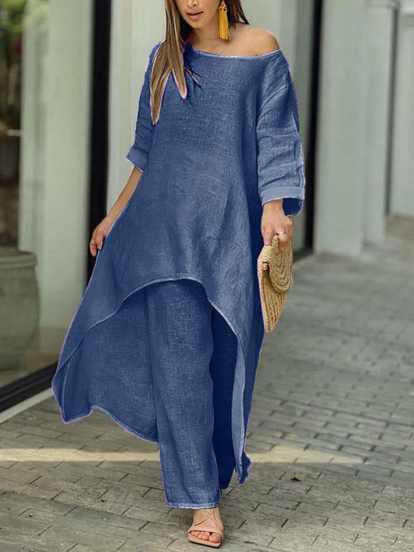 Amalie Solid Color Two-piece Set