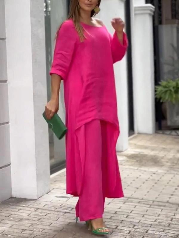 Amalie Solid Color Two-piece Set
